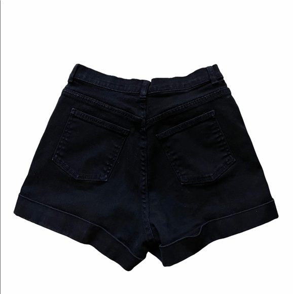 American Apparel High-Waisted Jean Shorts - Picture 2 of 3